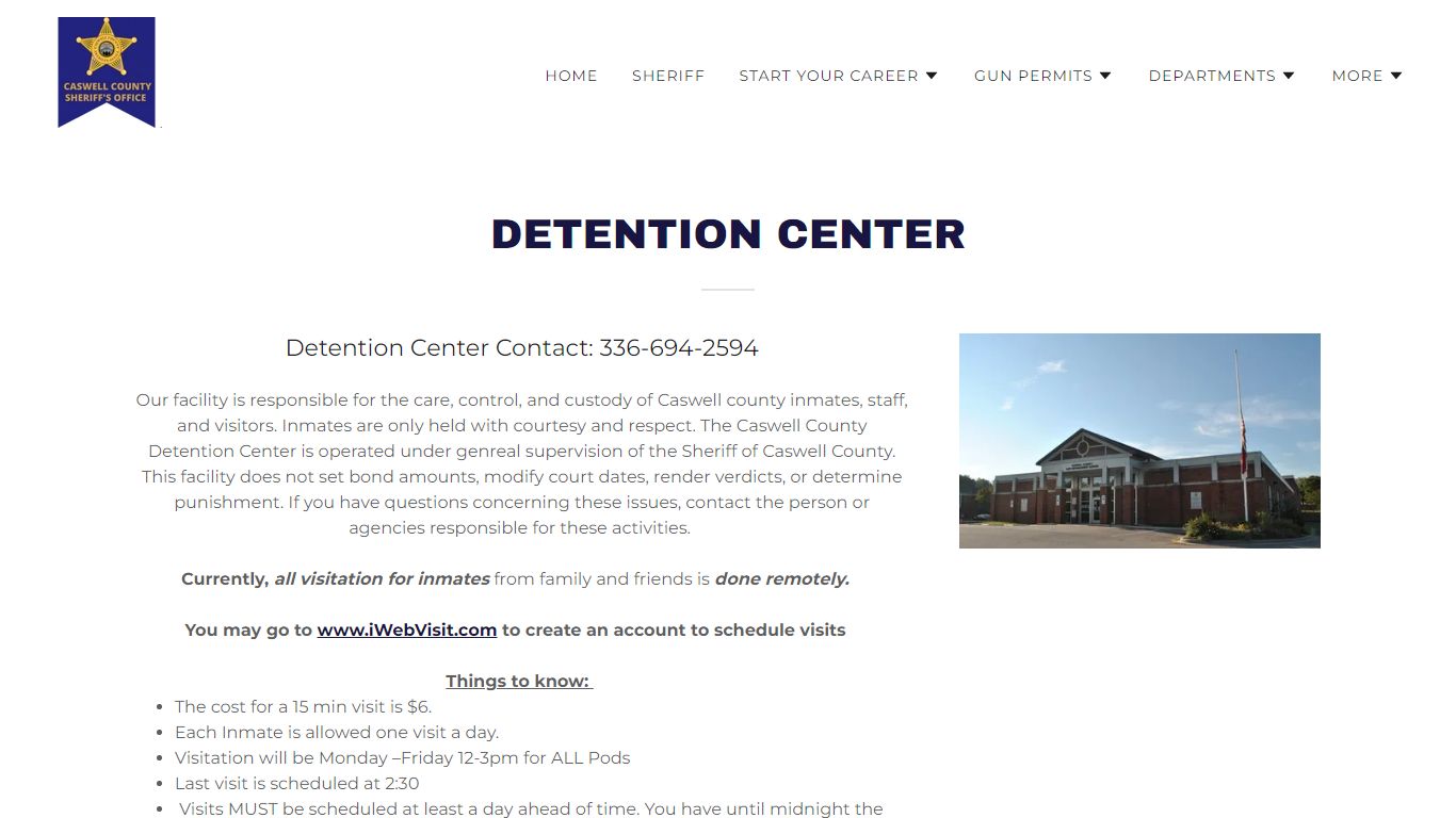 Detention Center - Caswell County Sheriff's Office